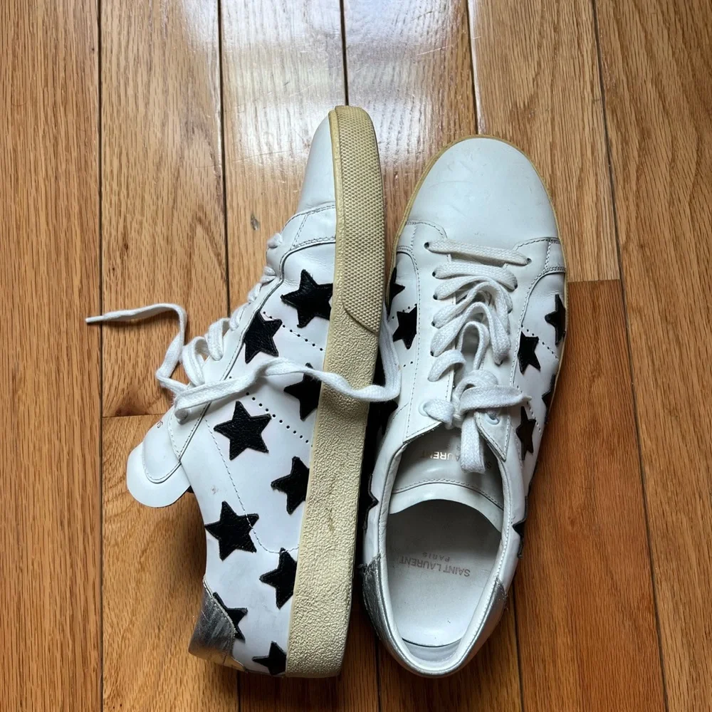 Saint Laurent Leather SL/06 Low top star sneakers - Picture 4 of 5